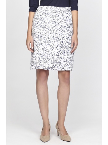 γυναικεία φούστα wrap με μικροσχέδιο gant - 4401006 λευκό