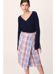 gant γυναικεία καρό φούστα madras wrap skirt - 4400020 ροζ