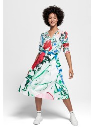 gant γυναικεία midi φούστα με πιέτες floral - 4400033 εκρού