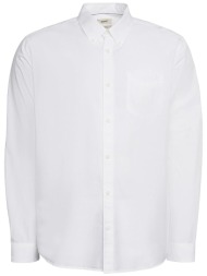 esprit ανδρικό πουκάμισο button down μονόχρωμο με τσέπη - 993ee2f310 λευκό