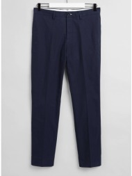 gant ανδρικό chino παντελόνι slim fit `ηerringbone` - 1505074 μπλε σκούρο