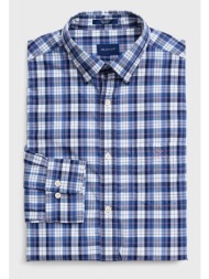 gant ανδρικό πουκάμισο καρό tech prep™ broadcloth check - 3018230 μπλε