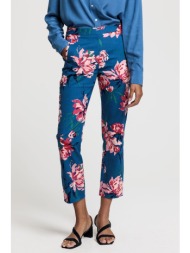 gant γυναικείο cropped παντελόνι με floral print - 4150125 μπλε