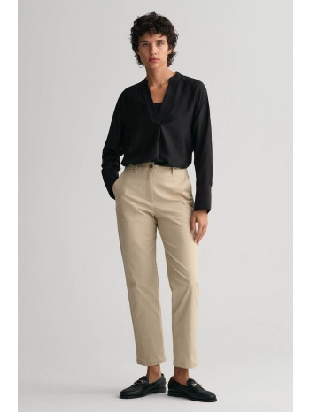 gant γυναικείο chino παντελόνι μονόχρωμο cropped με τσέπες σε προσφορά