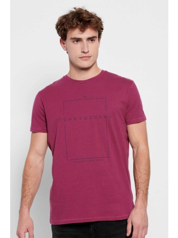 funky buddha ανδρικό t-shirt μονόχρωμο με contrast minimal