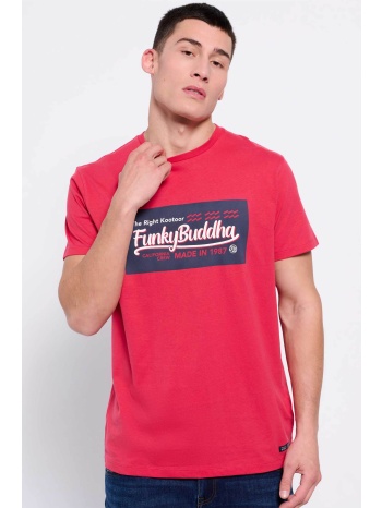 funky buddha ανδρικό βαμβακερό t-shirt με squared logo