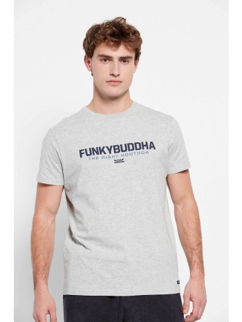 funky buddha ανδρικό βαμβακερό t-shirt με contrast logo