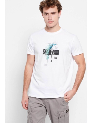 funky buddha ανδρικό βαμβακερό t-shirt μονόχρωμο με graphic