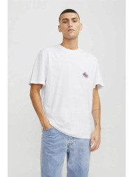 jack & jones ανδρικό t-shirt με logo στο στήθος και lettering στο πίσω μέρος loose fit - 12253602 λε