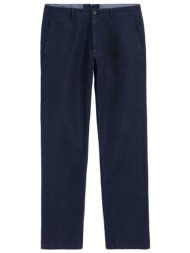 gant ανδρικό παντελόνι μονόχρωμο από βαμβάκι και λινάρι (34l) - 1505035 μπλε σκούρο