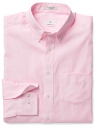 gant ανδρικό πουκάμισο button down μονόχρωμο με τσέπη και λογότυπο regular fit - 300000 ροζ