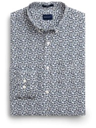 gant ανδρικό πουκάμισο button down με all-over floral print regular fit - 3004970 λευκό