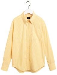 gant γυναικείο πουκάμισο με τσέπη στο στήθος και ριγέ σχέδιο - 4311179 κίτρινο