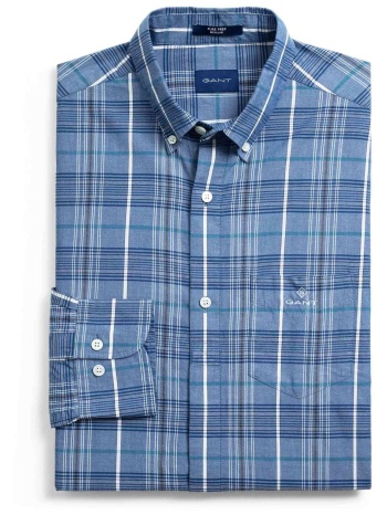 gant ανδρικό πουκάμισο button down με καρό σχέδιο και σε προσφορά