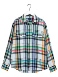 gant ανδρικό overshirt με πολύχρωμο καρό σχέδιο και τσέπες στο στήθος - 3042636 πολύχρωμο