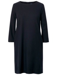 gant γυναικείο mini φόρεμα μονόχρωμο με μανίκι 3/4 - 4501021 μπλε σκούρο