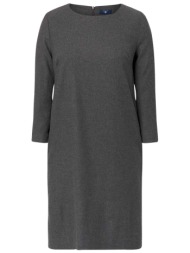 gant γυναικείο mini φόρεμα μονόχρωμο με μανίκι 3/4 - 4501021 ανθρακί
