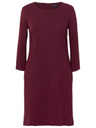 gant γυναικείο mini βαμβακερό φόρεμα με all-over herringbone pattern - 4501034 μπορντό