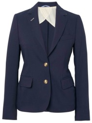 gant γυναικείο μάλλινο σακάκι μονόχρωμο με τσέπες μπροστά - 4770014 μπλε σκούρο