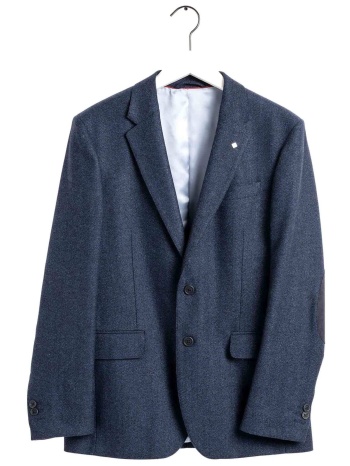 gant ανδρικό σακάκι με herringbone pattern - 7705089 μπλε