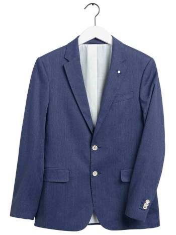 gant ανδρικό σακάκι από λινάρι και βαμβάκι - 7705143 μπλε