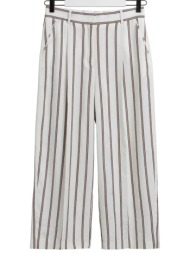 gant γυναικείο cropped παντελόνι με τσέπες και all-over sailor rope motif - 4150171 λευκό