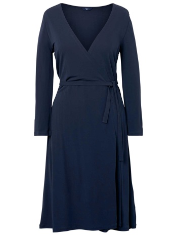 gant γυναικείο midi φόρεμα μονόχρωμο με ασορτί ζωνάκι στην σε προσφορά