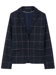 gant γυναικείο μάλλινο σακάκι με all-over checked pattern - 4770008 μπλε σκούρο