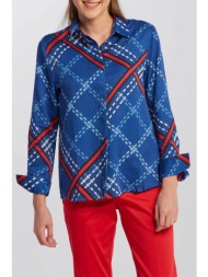 gant γυναικείο πουκάμισο με all-over weave pattern - 4301119 μπλε