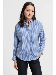 gant γυναικείο πουκάμισο με ριγέ σχέδιο και κεντημένο logo - 4311088 μπλε ανοιχτό