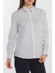 gant γυναικείο πουκάμισο με ριγέ σχέδιο και θηλιά πίσω - 4311096 λευκό