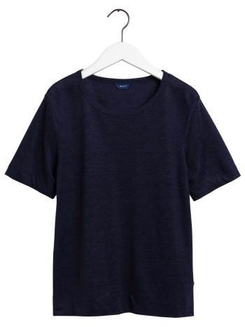 gant γυναικείο t-shirt λινό μονόχρωμο - 4204423 μπλε σκούρο σε προσφορά