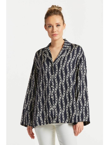 gant γυναικείο πουκάμισο με all-over contrast chain print  σε προσφορά