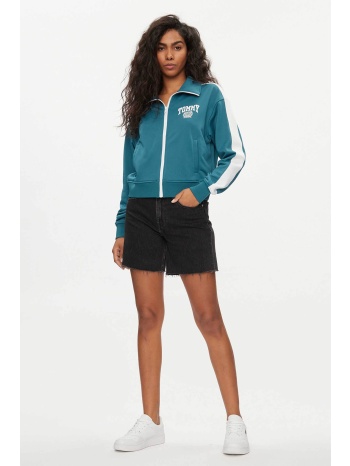 tommy jeans γυναικείο denim σορτς πεντάτσεπο με ξέφτια και