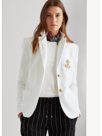 lauren ralph lauren γυναικείο σακάκι με logo patch και