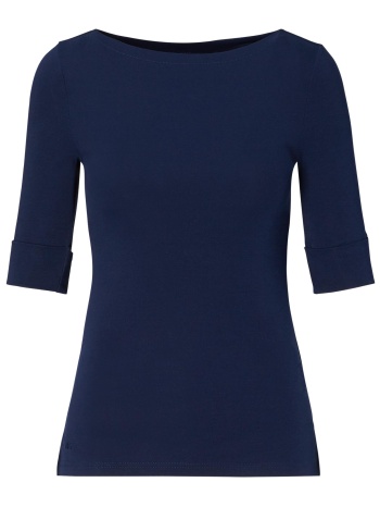 lauren ralph lauren γυναικεία μονόχρωμη μπλούζα με μανίκι