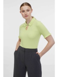 orsay γυναικεία μπλούζα μονόχρωμη με cut-out και βολάν στα μανίκια - 1000126-x13-0530 πράσινο lime