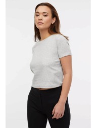 orsay γυναικείο βαμβακερό t-shirt μονόχρωμο - 1000134-m00-0114 γκρι