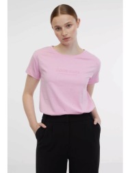 orsay γυναικείο t-shirt με strass και lettering - 1000230-x14-3209 ροζ