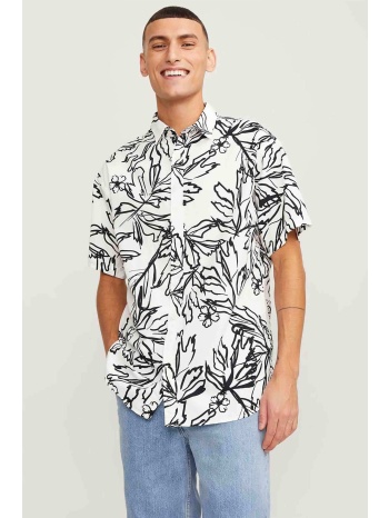 jack & jones ανδρικό κοντομάνικο πουκάμισο με floral print
