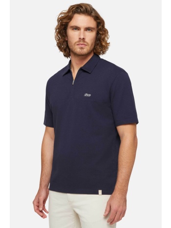 boggi milano ανδρική πόλο μπλούζα κοντομάνικη πικέ relaxed
