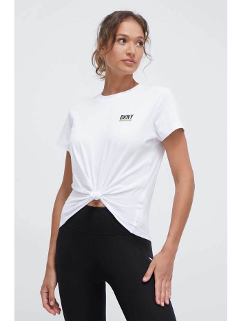 dkny γυναικείο βαμβακερό t-shirt μονόχρωμο με contrast logo σε προσφορά
