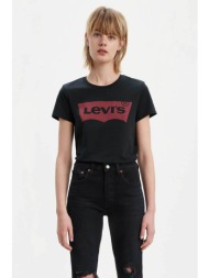 levi`s® γυναικείο t-shirt μονόχρωμο `perfect tee` - 173690201 μαύρο