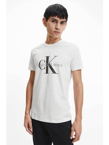 ck jeans ανδρικό t-shirt με monogram print slim fit 