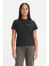 levi`s® γυναικείο t-shirt μονόχρωμο με print στην πλάτη `graphic classic tee` - a22260092 μαύρο