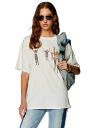 diesel γυναικείο βαμβακερό t-shirt με all-over digital animation prints `t-buxt-n8` - s24a132640akak