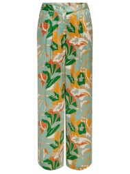 only γυναικείο παντελόνι με floral print regular fit - 15315870 βεραμάν