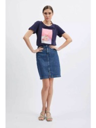 orsay γυναικεία denim mini φούστα με τσέπες - 710320 -d00-0150 denim blue σκούρο