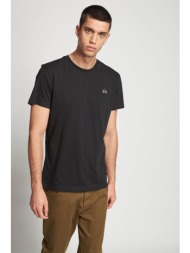 la martina ανδρικό t-shirt με κεντημένο λογότυπο regular fit - ccmr04-js206 μαύρο