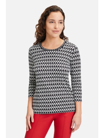 betty barclay γυναικεία μπλούζα με contrast geometric motif